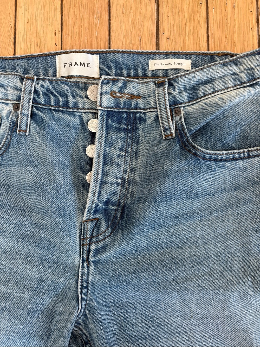 Frame Denim “The Slouchy Straight” Jeans Size 26 - Picture 4 of 10